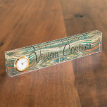 Cosmic River Liquid Crystal Desk Name Plate