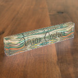 Cosmic River Liquid Crystal Desk Nameplate