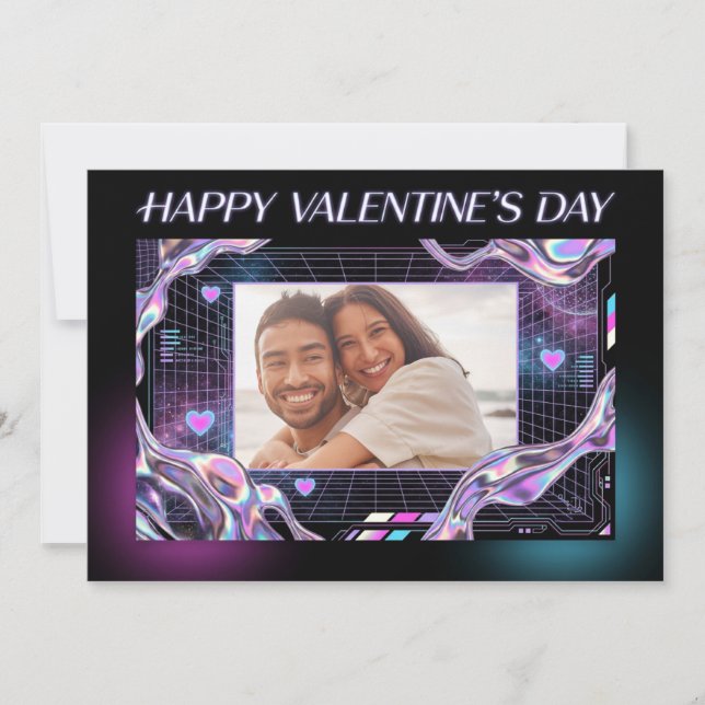 Cosmic Romance Digital Love Valentine's Card (Front)