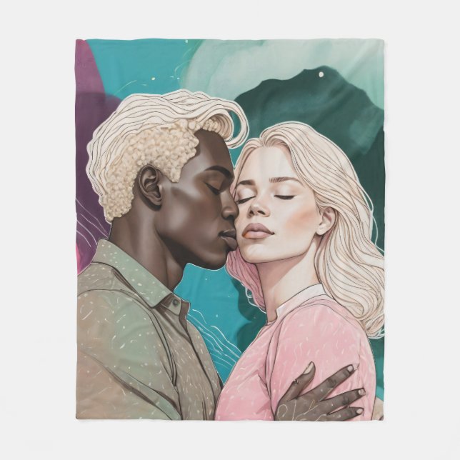 Cosmic Romance Fleece Blanket (Front)