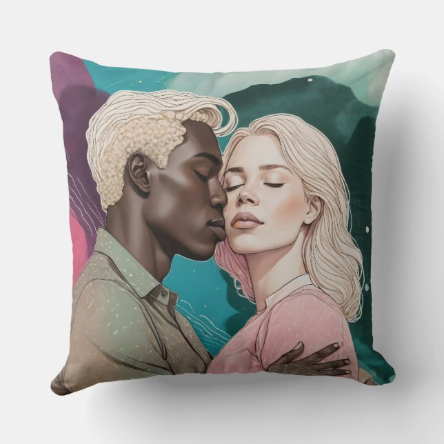 Cosmic Romance Throw Pillow (Back)