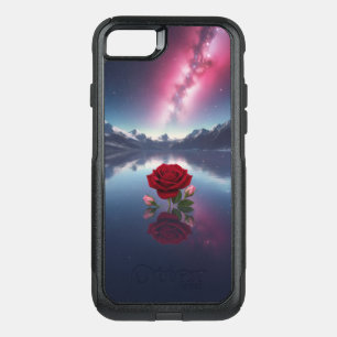 Cosmic Rose: Galaxy Reflection on Serene Lake OtterBox Commuter iPhone SE/8/7 Case