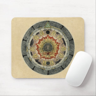 Cosmic Rose Mandala Mouse Pad