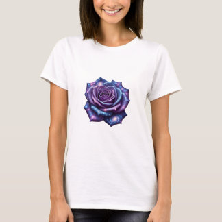 Cosmic Rose T-Shirt – Celestial Bloom in Space