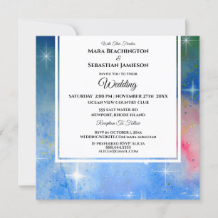 *~* Cosmic RSVP Website Nebula Celestial Wedding Invitation