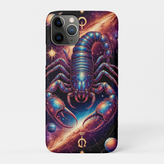 Cosmic Scorpion in Vibrant Galactic Space Case-Mate iPhone Case (Back)