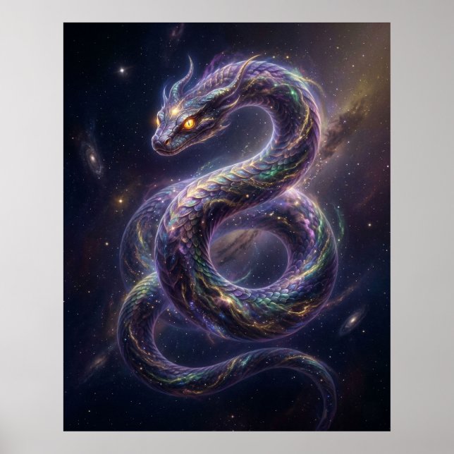 Cosmic Serpent Star Void Poster (Front)