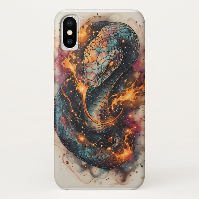 Cosmic Serpent With Expansive Space Case-Mate iPhone Case (Back)