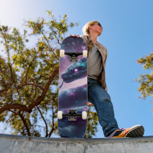 Cosmic Serpent Zodiac Galaxy Astrology Skateboard
