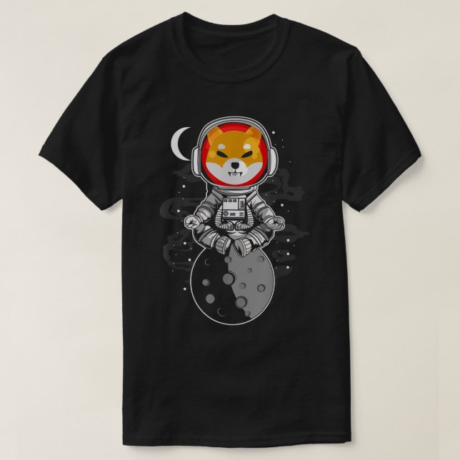 Cosmic Shiba Astronaut Design T-Shirt (Design Front)