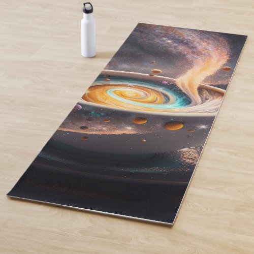 Cosmic Sips Celestial Journey through the Galaxy Yoga Mat