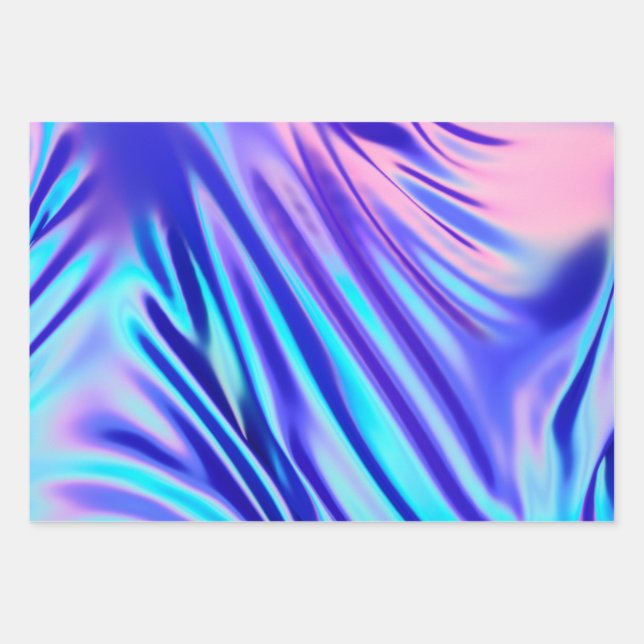 Cosmic Sky Pink Blue Purple Gradient  Wrapping Paper Sheets (Front)