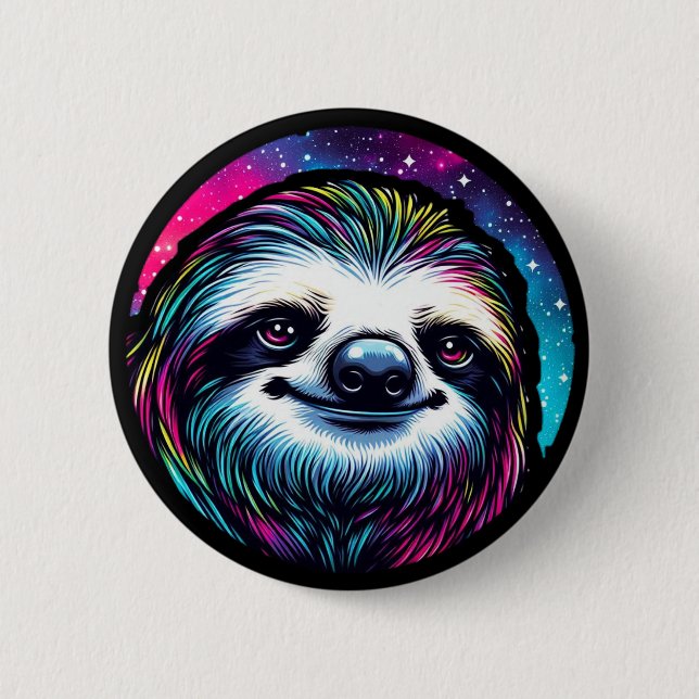 Cosmic Sloth Button (Front)