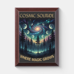 Cosmic Solitude Galaxy Forest • Moon Phases Award Plaque