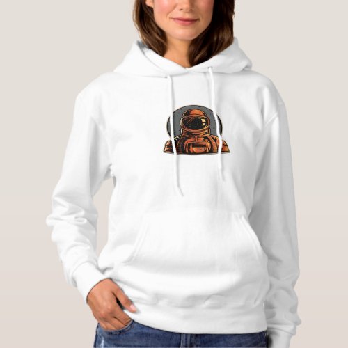 cosmic sound  cute and cool astronaut  hoodie