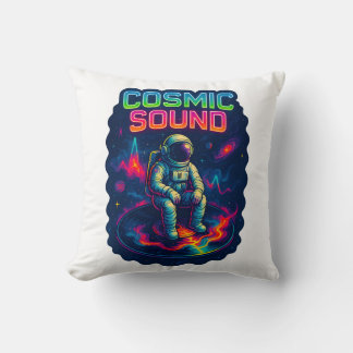 Cosmic Sound Throw Pillow