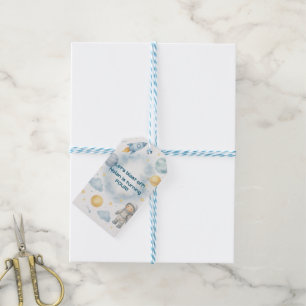 Cosmic Space Birthday Party   Rocket & Stars -  Gift Tags