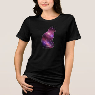 Cosmic Space Cat Graphic Tri-Blend Shirt