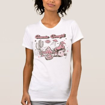 Cosmic Space Cowgirl Western Retro T-Shirt