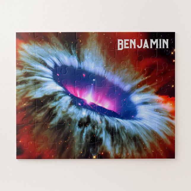 Cosmic Space Exploration Blue and Purple Phenomena Jigsaw Puzzle (Horizontal)