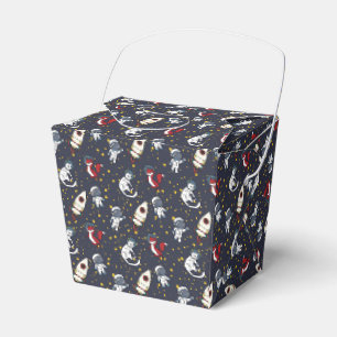 Cosmic space man fox cat stars pattern favor boxes