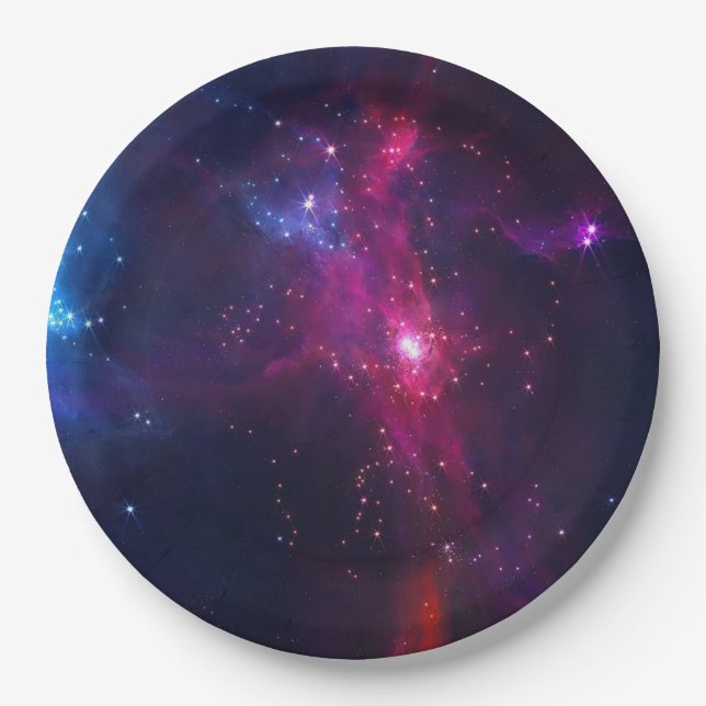 Cosmic Space Stars and Nebula Paper Plates (Front)