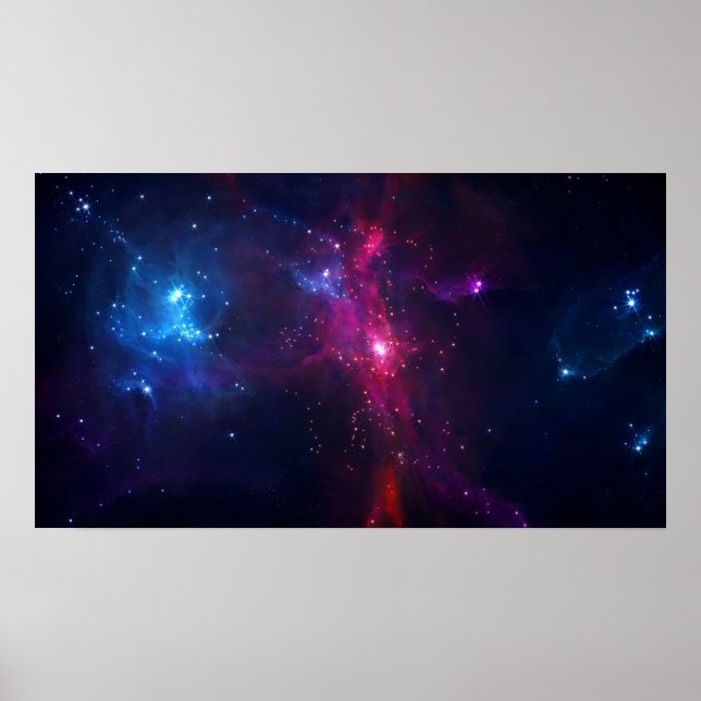 Cosmic Space Stars and Nebula Poster (Front)
