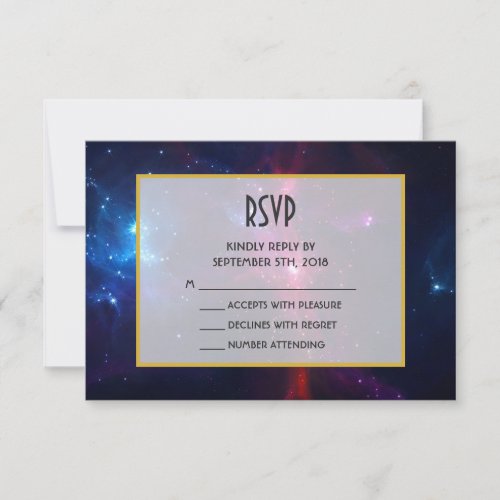 Cosmic Space Stars and Nebula RSVP