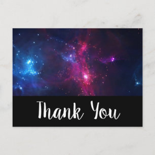 Cosmic Space Stars and Nebula Thank You Postcard