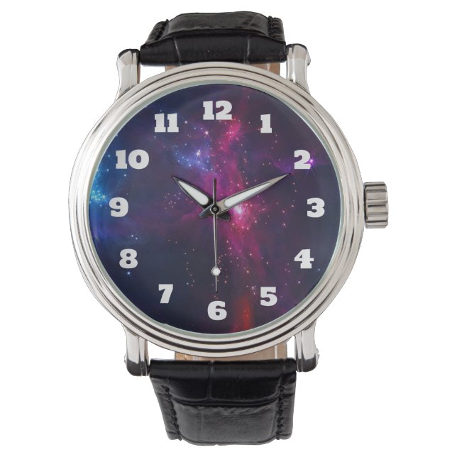 Cosmic Space Stars and Nebula Watch (Front)