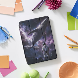 Cosmic Space Whale and Astronaut Nebula iPad Smart Pro Cover
