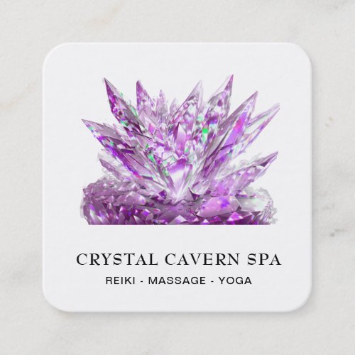  Cosmic Sparkling Magical Magenta Crystal QR Square Business Card