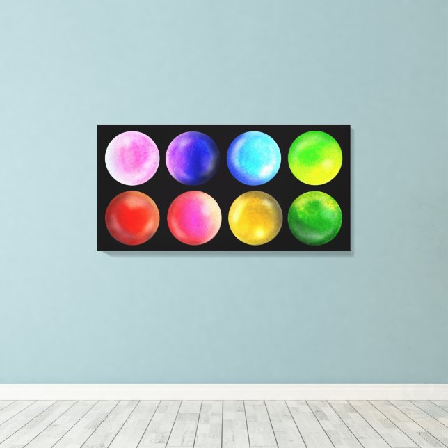 Cosmic Spectrum – Orb Series Landscape Canvas Print (Insitu(Wood Floor))