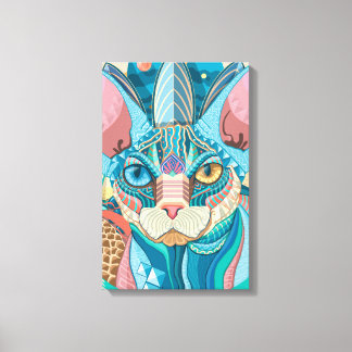 Cosmic Sphynx Cat Canvas Print