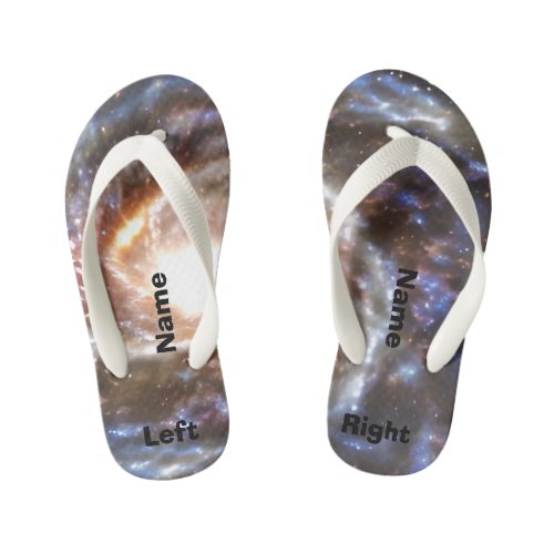 Cosmic Spinning Galaxy Art Stars Flip Flops