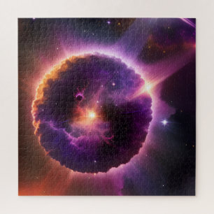 Cosmic Spirituality in Planetary Purple Universe Jigsaw Puzzle