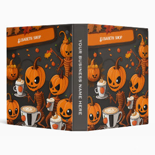 Cosmic Spooky Alien Pumpkin Party 3 Ring Binder