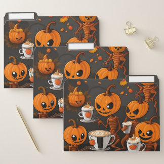 Cosmic Spooky Alien Pumpkin Party File Folder