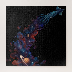 Cosmic Squid Space Odyssey Jigsaw Puzzle
