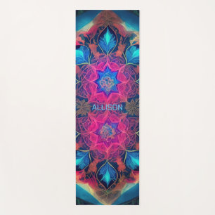 Cosmic Stained Glass Art Yoga Mat