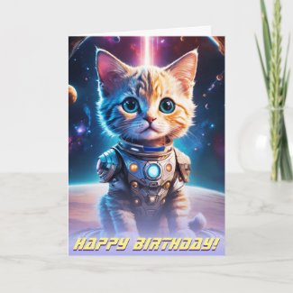 Cosmic Stargazer: The Kitten's Galactic Voyage