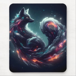 Cosmic Starlight Fox Spirit Fantasy Animal Mouse Pad