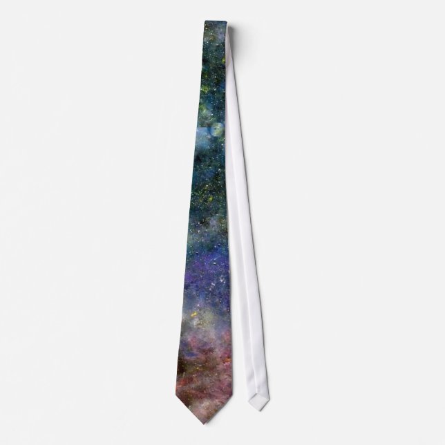 Cosmic starry sky - orion or milky way cosmos tie (Front)