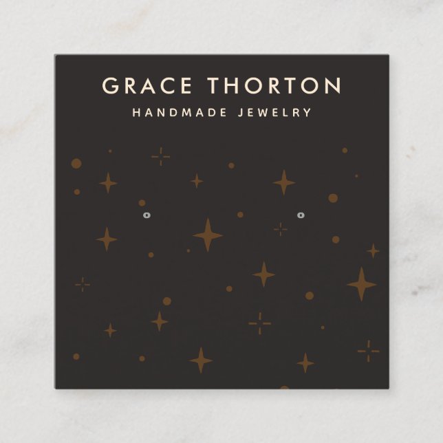 Cosmic Stars Earring Jewelry  Display Card (Front)