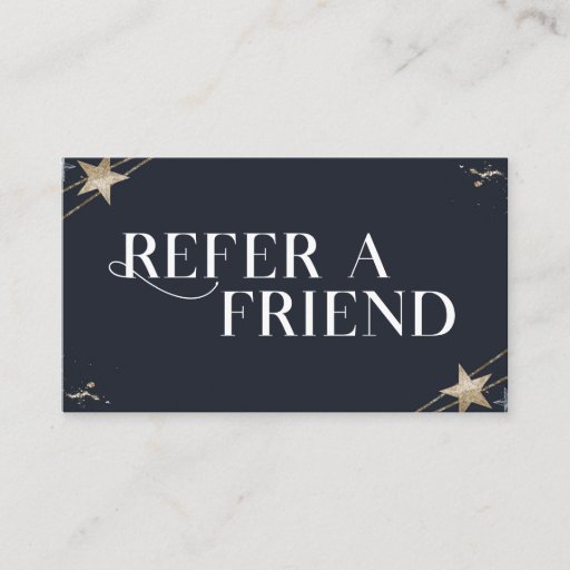 Customizable Cosmic Stars Refer A Friend Referral Card