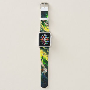 Cosmic Steampunk Snailbird – Neon Dream Creature. Apple Watch Band