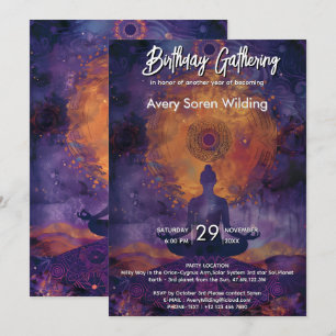 Cosmic Stillness Visionary Spiritual Design Invitation