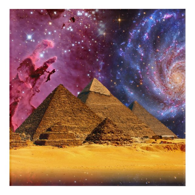 cosmic storm above egypt acrylic print (Front)