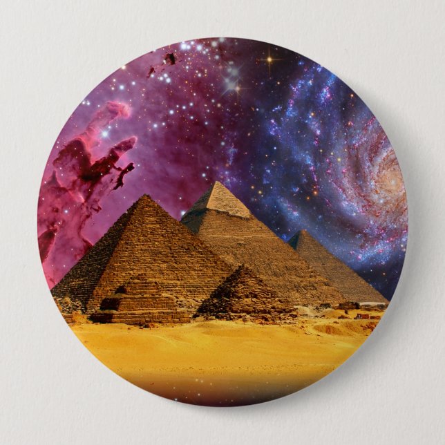 cosmic storm above egypt button (Front)