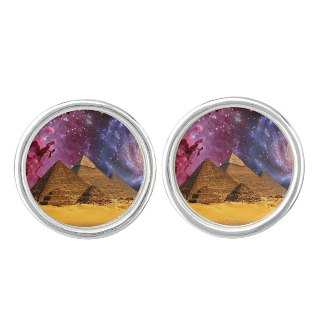 cosmic storm above egypt cufflinks (Front)